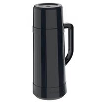 Garrafa Térmica Preta 1L Alça Ampola Vidro Topázio Soprano para Café Chá Água Garrafa Térmica Preta 1L Alça Ampola Vidro Topázio Soprano para Café Chá Água