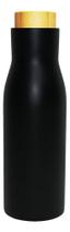 Garrafa Térmica Preta Com Tampa De Bambu 500ml