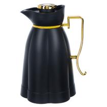 Garrafa Térmica Preta Luxo 1 Litro Café Chá Botão Click Hotel Home