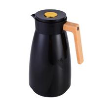 Garrafa Térmica Preto 1 Litro Fechamento em Clique e Cabo de Madeira Garrafa Térmica Preto 1 Litro Fechamento em Clique e Cabo de Madeira