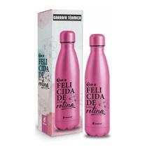 Garrafa Termica Que a Felicidade Vire Rotina Rosa 500ml - Pdv