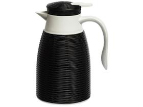 Garrafa Térmica Rattan Preta c/ Ampola de Vidro 1L 18,3x14x25 - Hauskraft