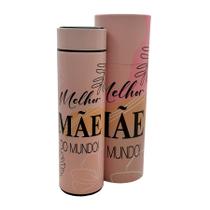 Garrafa Térmica Roxo com Termômetro - Melhor Mãe do Mundo - 410ml - 1 unidade - Rizzo Garrafa Térmica Roxo com Termômetro - Melhor Mãe do Mundo - 410ml - 1 unidade - Rizzo