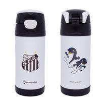 Garrafa Térmica Santos Zona Criativa Futebol Torcida 350ml Top Handle Água Escritório Academia Caminhada Cor:Branco Garrafa Térmica Santos Zona Criativa Futebol Torcida 350ml Top Handle Água Escritório Academia Caminhada Cor:Branco