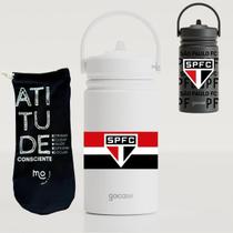 Garrafa Térmica São Paulo Gocase Mini 350ml Premium - Kit Kit Sao Paulo - 24.1 - Branca