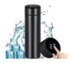 Garrafa Térmica Sensor Termômetro Temperatura Tampa Led Digital Display Aço Inoxidável 500ml - prime