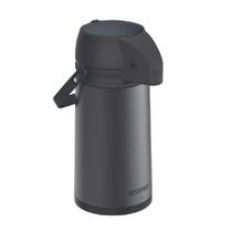 Garrafa Térmica Single 1 Litro Cinza e Preta Soprano