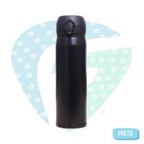 Garrafa Térmica Squeeze 500ml A Vácuo Inox Preto Academia