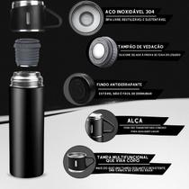 Garrafa Térmica Squeeze Café 500ml Copo Caneca Antivazamento Quente e Frio