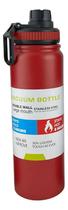 Garrafa Térmica Squeeze De Academia Inox Água 800Ml Vermelho