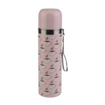 Garrafa Térmica Squeeze De Inox Parede Dupla Estampada 440ml Garrafa Térmica Squeeze De Inox Parede Dupla Estampada 440ml
