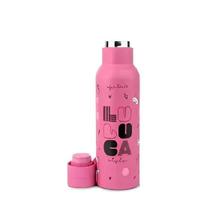 Garrafa Térmica Squeeze Inox Rosa Com Alça Luluca 500Ml