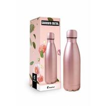 Garrafa Térmica Squeeze Metal 350ML Rosé Brasfoot 10620