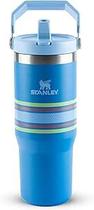 Garrafa Térmica Stanley Original Lançamento Tumbler Azul Listrada 887ml