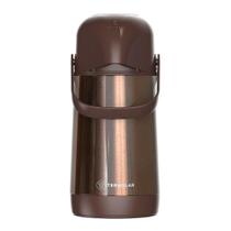 Garrafa Térmica Termolar Lúmina 500ml Bomba de Pressão Inox Marrom Garrafa Térmica Termolar Lúmina 500ml Bomba de Pressão Inox Marrom