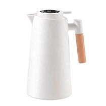 Garrafa Térmica Termometro Digital 1L Café Chá com Cabo de Madeira Garrafa Térmica Termometro Digital 1L Café Chá com Cabo de Madeira