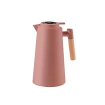 Garrafa Térmica Termometro Digital 1L Café Chá com Cabo de Madeira