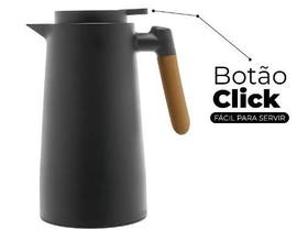 Garrafa Térmica Termômetro Digital 1L Café Chá Com Cabo Madeira