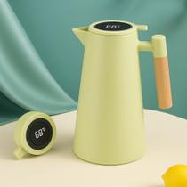 Garrafa Térmica Termômetro Digital 1L Café Chá Com Cabo Madeira MS-934 Garrafa Térmica Termômetro Digital 1L Café Chá Com Cabo Madeira MS-934