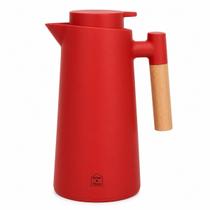 Garrafa Térmica Termometro Digital 1L Café Chá Nórdica Com Cabo Madeira Coisas Trecos