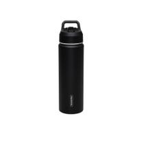 Garrafa Térmica Tramontina 650 Ml Em Aço Revestido Preta Com Canudo Tramontina
