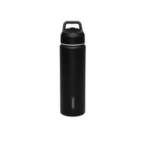 Garrafa Térmica Tramontina Aço Revestido Preta Com Canudo 650ml