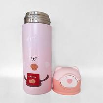 Garrafa Térmica Ursinho Rosa Infantil 420Ml Aço Inoxidável Garrafa Térmica Ursinho Rosa Infantil 420Ml Aço Inoxidável