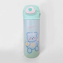 Garrafa Térmica Ursinho Verde Infantil 420Ml Aço Inoxidável Garrafa Térmica Ursinho Verde Infantil 420Ml Aço Inoxidável