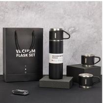 Garrafa Térmica Vacuum Inox 500ml P/ Suco Café Com 3 Xícaras