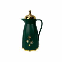 Garrafa Térmica Verde e Detalhes Dourado 700ml - 29x20cm - Resistente a Vazamentos - Design Elegante para ter Estilo e Praticidade!