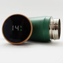 Garrafa Térmica Verde Escura com Termômetro Digital - 240ml