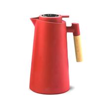 Garrafa Térmica Vermelha 1 Litro Livre de BPA com Termômetro Integrado na Tampa Vácuo Duplo Sensor de Temperatura