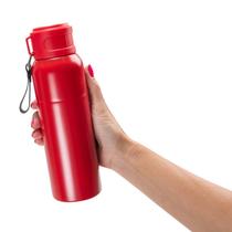 Garrafa Térmica Vermelha Inox Com Alça de material sintético 500ml - Sem Resina