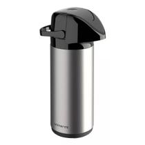 Garrafa Termica Verona 1 Litro de Vidro Café Chá Leite Unitermi 85013 Inox