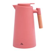 Garrafa Térmica Vetro Cabo De Madeira 1L Rosa Mimo Style