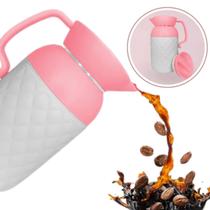 Garrafa Térmica Vidro 1L Mesa Café Chá Leite Rosa 1 Litro