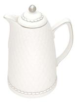 Garrafa Térmica Wolff De Porcelana Branco/prata