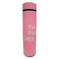 Garrafa Termometro Termica Inox Display Led A Vacuo Cor:Rosa
