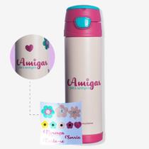 Garrafa Top Handle Amigas Floral - Zonacriativa