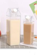 Garrafa Transparente Com Rosca 1000Ml E 500Ml Modelo Leite