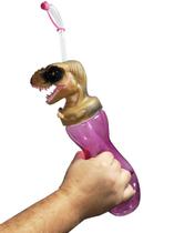Garrafa Trex 550ml Cabeça de Dinossauro com Canudo Infantil