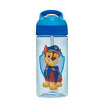 Garrafa Tritan 460 ml Canudo Silicone Patrulha Canina Chase