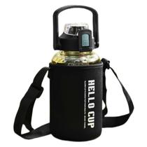 Garrafa Vidro 2L Yenergy c/ Infusor, Capa e Canudo