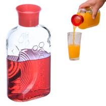 Garrafa Vidro Geladeira Água Suco com Tampa Automática 1L - Viva Vidros