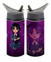 Garrafa Wandinha aluminio 600ml tampa e canudo Garrafa Wandinha aluminio 600ml tampa e canudo