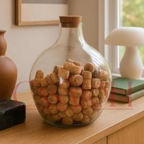 Garrafão De Vidro Decorativo Terrário Porta Rolhas 12 Litros Com Rolha