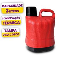 Garrafão Térmico 3L Antares Conservação De Bebidas Quentes Ou Geladas Azul Ou Vermelho