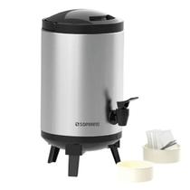 Garrafão Térmico Aço Inox 4L Botijão com Torneira Café com Porta Açúcar Palace Soprano Garrafão Térmico Aço Inox 4L Botijão com Torneira Café com Porta Açúcar Palace Soprano