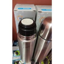GARRAFAPRATA500ML Garrafa Térmica Aço Inox Água Gelada Longa Duração 500ml