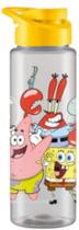 Garrafas (1 ou 2) Plasticas Squeeze Personagens Turma Bob Esponja 750ml Escola Passeio Lancheira